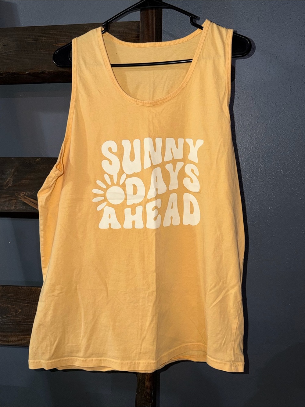 Sunny Days Ahead Yellow Graphic Tank Top